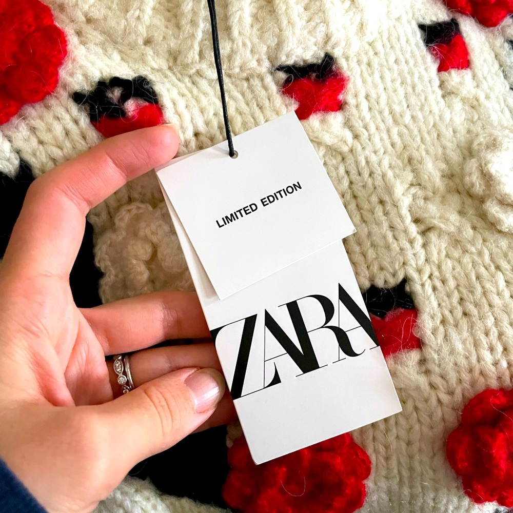 NWT Zara Limited Edition Rose Sweater